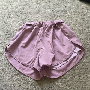 Women’s purple running shorts